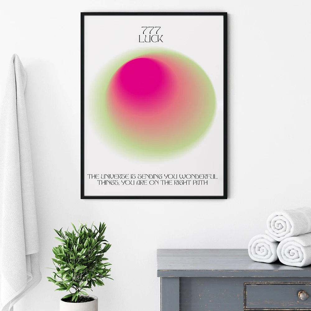 ✨ Aura Energy Manifestation Wall Art – Law of Attraction Canvas Print ✨