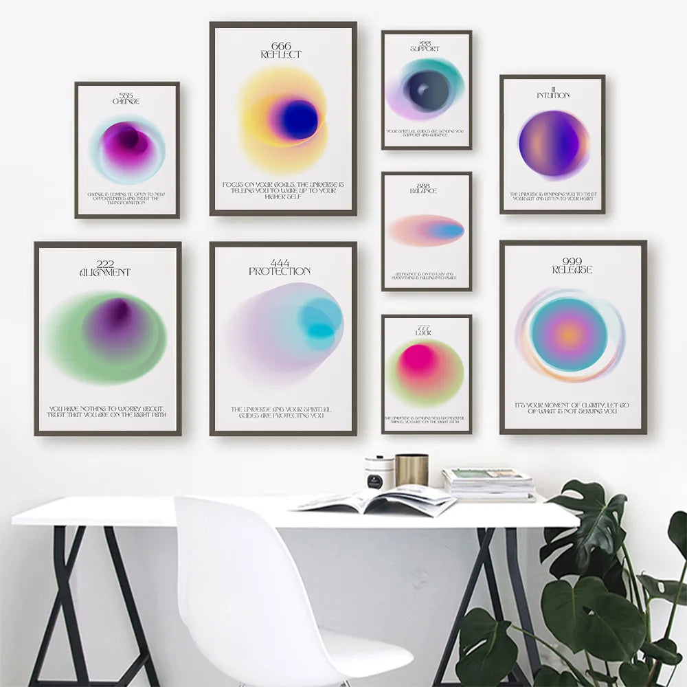 ✨ Aura Energy Manifestation Wall Art – Law of Attraction Canvas Print ✨