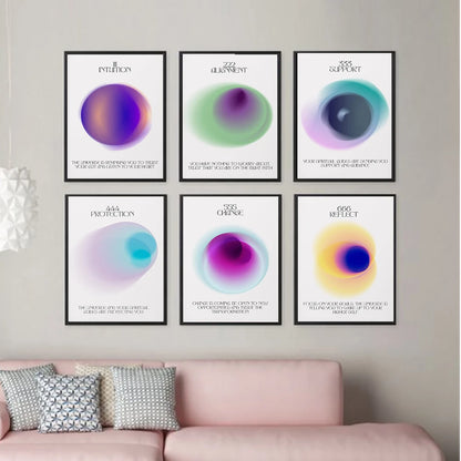 ✨ Aura Energy Manifestation Wall Art – Law of Attraction Canvas Print ✨