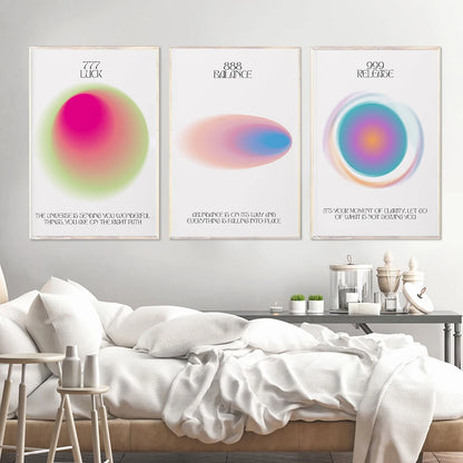 ✨ Aura Energy Manifestation Wall Art – Law of Attraction Canvas Print ✨