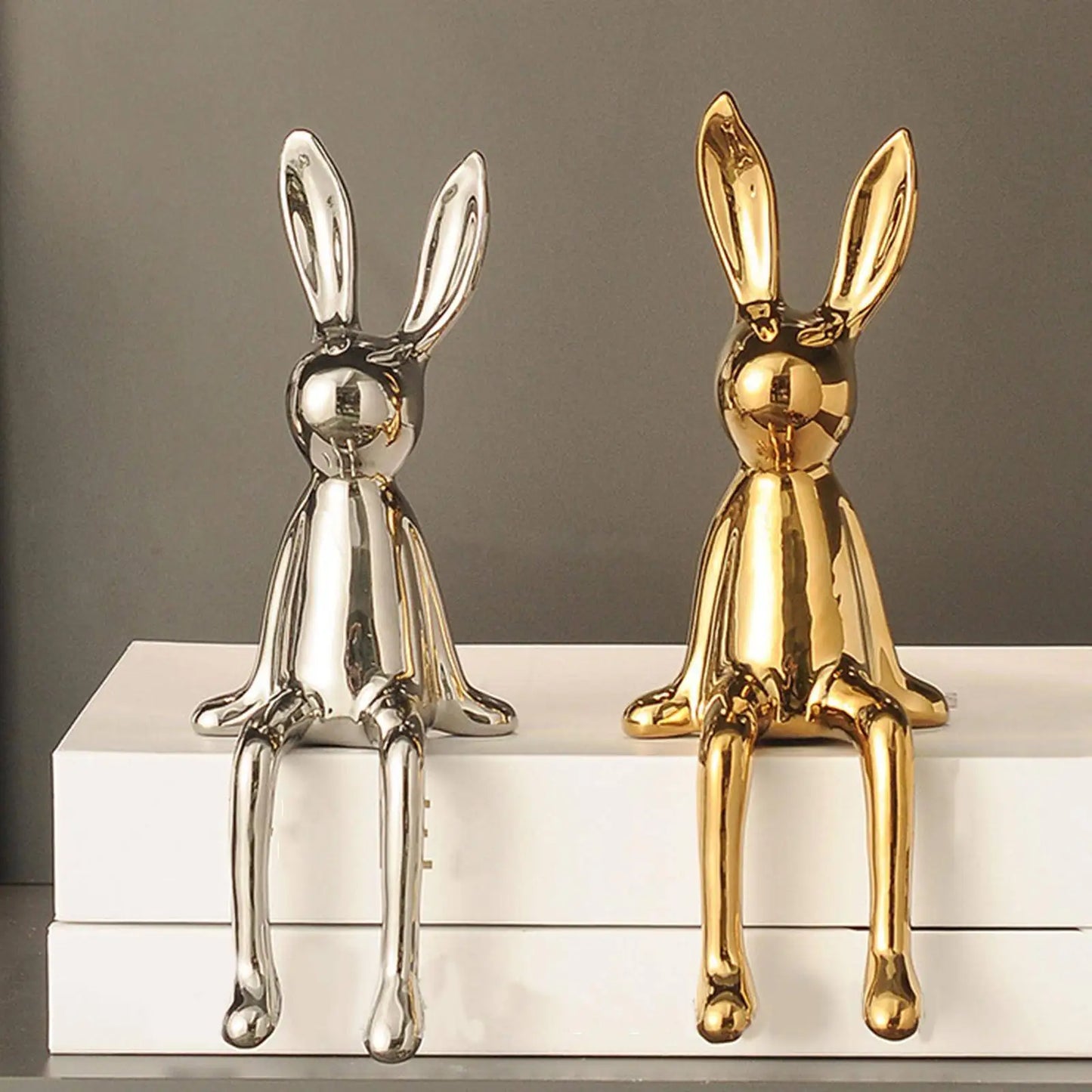 🐰 Sitting Rabbit Statue – Elegant Figurine Sculpture for Home & Office Decor 🐰