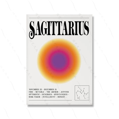 ✨Zodiac Aura Wall Art – Mystical Astrology Canvas Print ✨