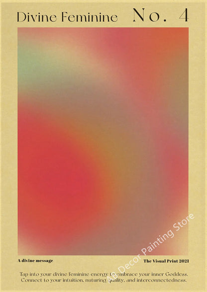 ✨ Angel Numbers Aura Wall Art – Mystical Gradient Canvas Print ✨