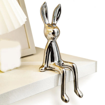 🐰 Sitting Rabbit Statue – Elegant Figurine Sculpture for Home & Office Decor 🐰