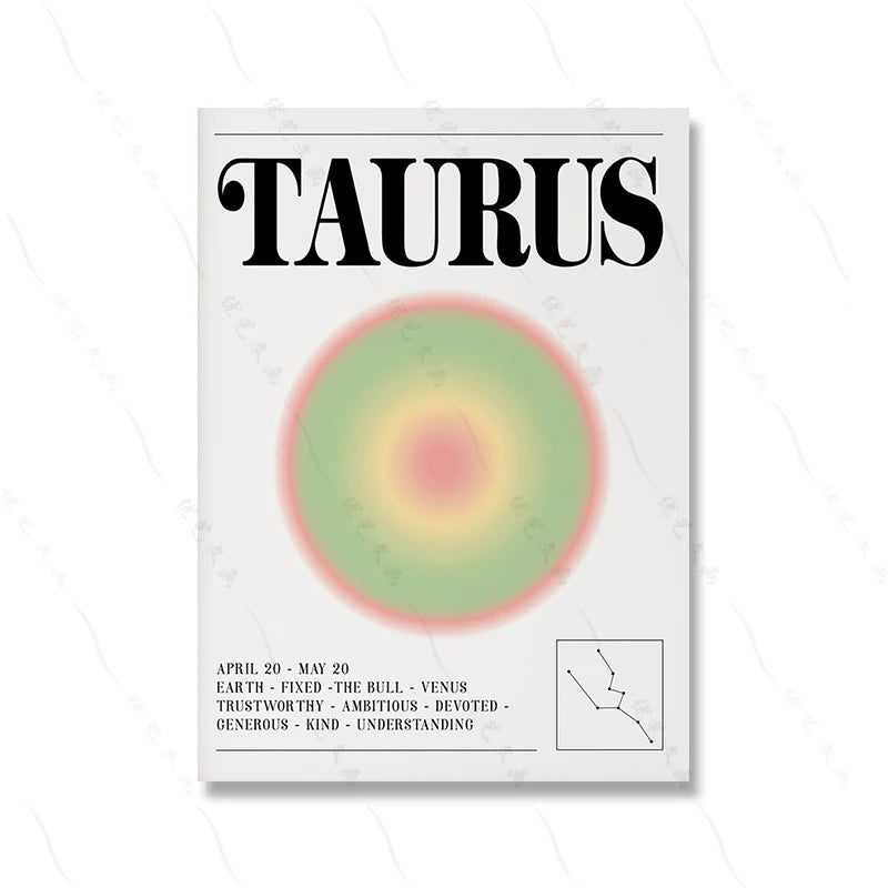 ✨Zodiac Aura Wall Art – Mystical Astrology Canvas Print ✨