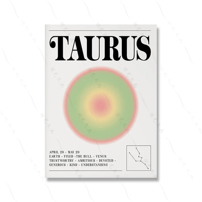 ✨Zodiac Aura Wall Art – Mystical Astrology Canvas Print ✨